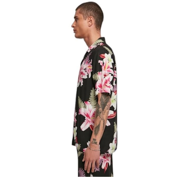 Kemppa Urban Classics Viscose AOP Resort - musta/vaaleanpunainen - M