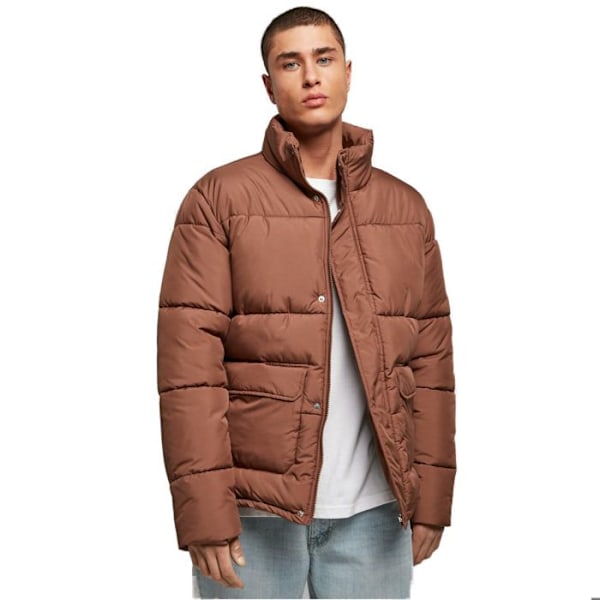 Kort dunjakke - Urban Classics - GT - Brun - Polyester - Mand kastanj XXXXXL