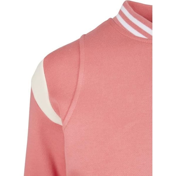 Veste dame Urban Classics inset college - rosa/hvid - M rosa/vit S