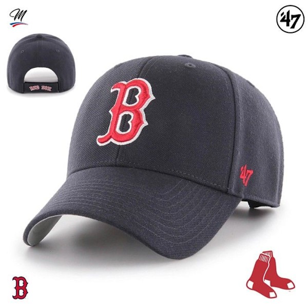 Keps - 47 Märke - Boston Red Sox MVP - One Size - Marinblå färg - För män Marin