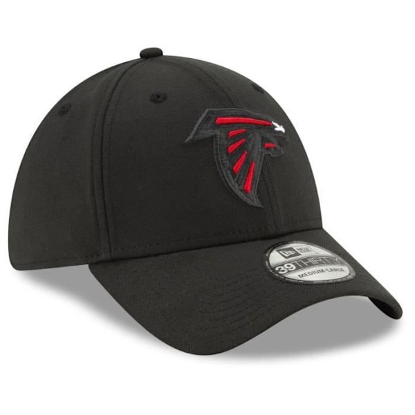 Uuden aikakauden 39Thirty Stretch-Fit NFL-hattu - ELEMENTS 2.0 musta Atlanta falcons S / M