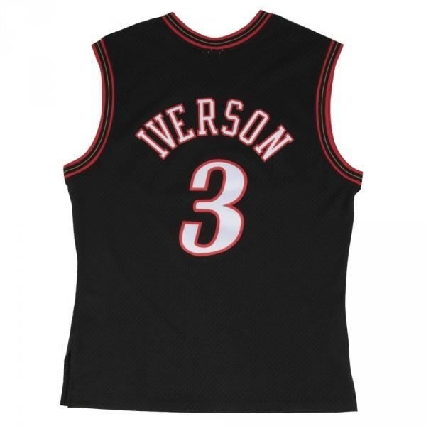 NBA-trøje - Mitchell & Ness - Allen Iverson - Philadelphia Sixers - Sort - Størrelse M/L Flerfärgad XL