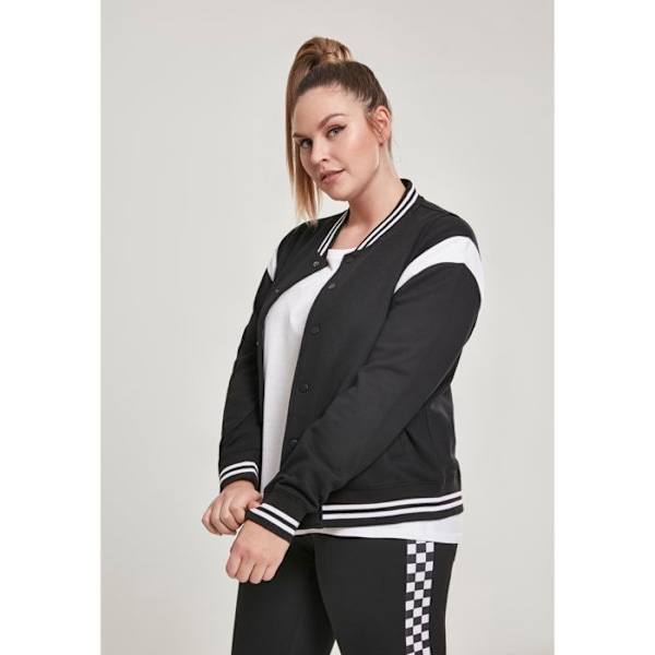 Teddy jakke - Urban Classic - Store størrelser - Sort/Hvid - Universitetsstil - Sporty svart vit XXXXL