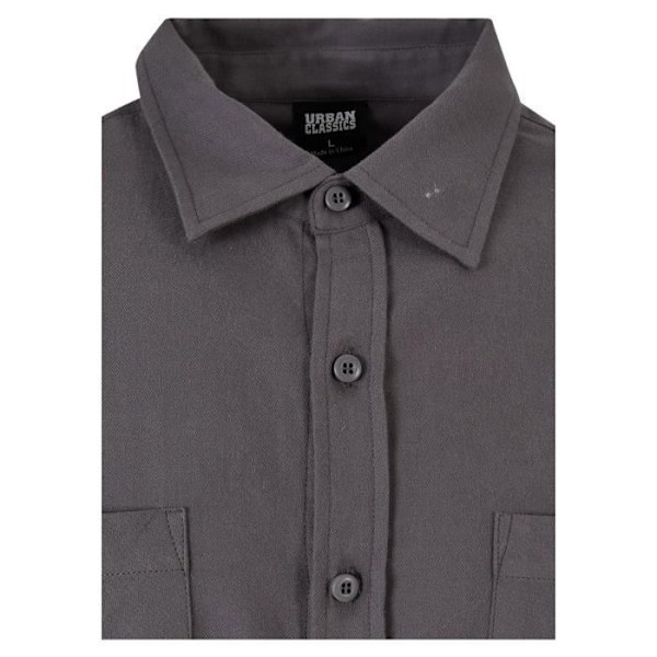 Paita - Urban Classics - Flanelli - Harmaa - Pitkät hihat - Kauluspaita - jag