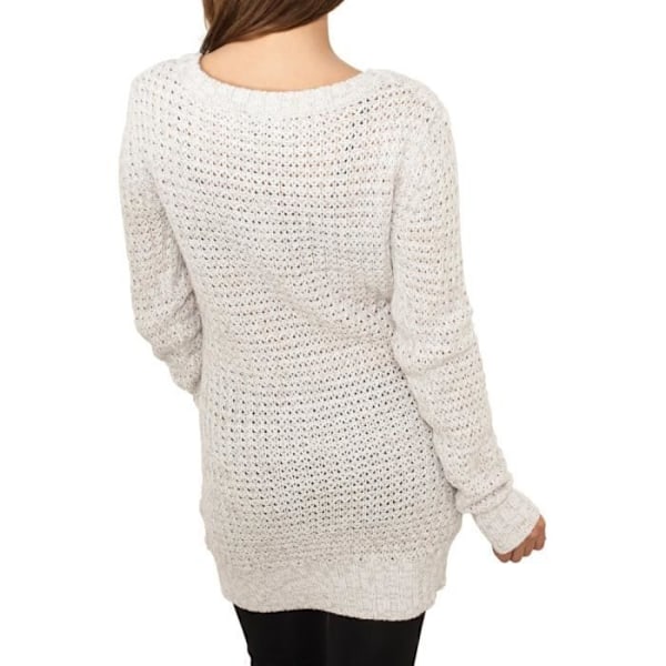 Sweater - Urban Classics - LANG VID HALS - Hvid - Lange ærmer - 100% Akryl - M