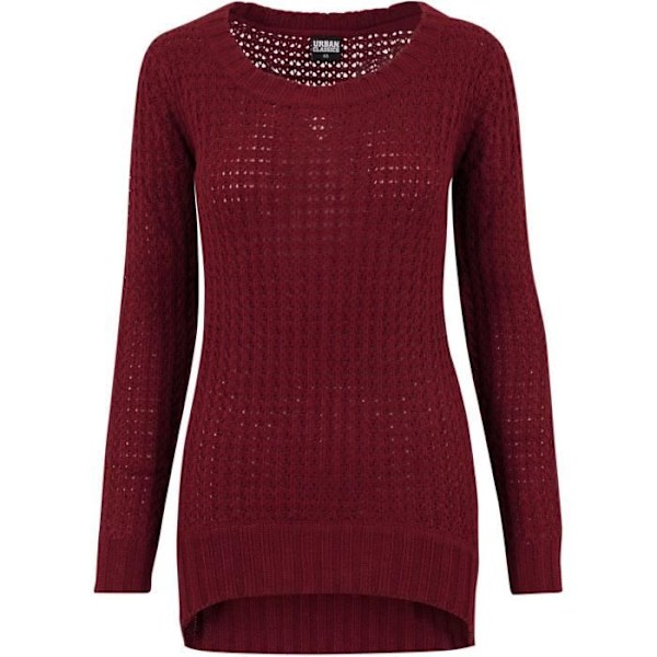 Neule - Urban Classics - PITKÄ LAASTNECK - Burgundi - 100% Akryyli - Naisille Röd M