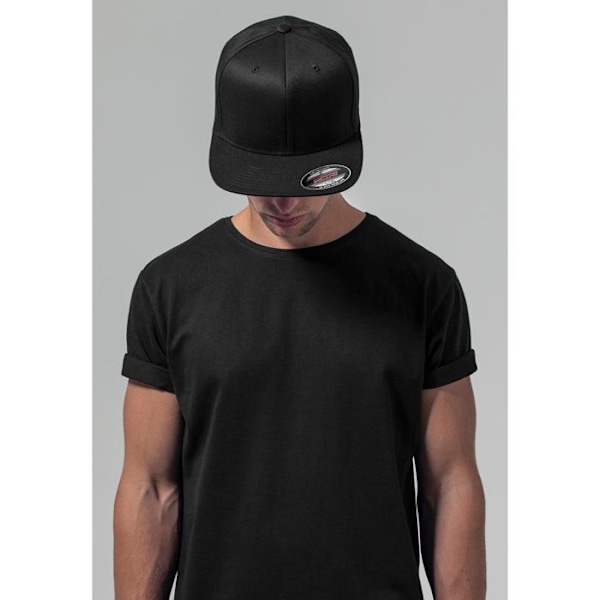 Casquette - Flexfit - Flad skygge - Høj komfort - Unisex sort S / M