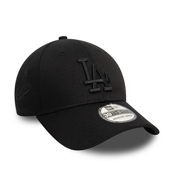 Basebollkeps - New Era - 39THIRTY - Los Angeles Dodgers - Monokrom - Stretch Fit - Svart svart M/L