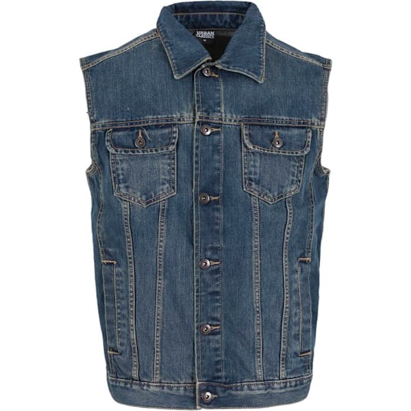 Jeansvest - URBAN CLASSICS - Ærmeløs jakke - Blå - 100% bomuld - Komfortabel og stilfuld blå XXL