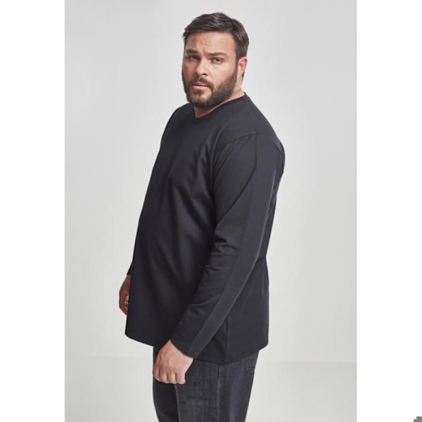 T-paita suuria kokoja Urban Classic stretch terry pitkähihainen sort XXXL
