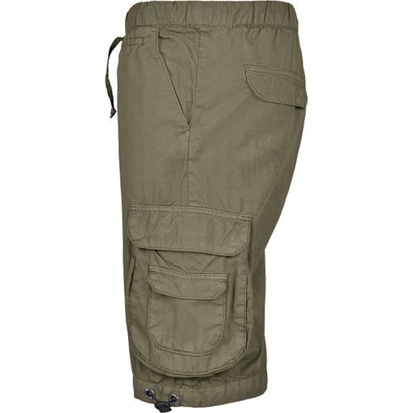 Lyhyt Cargo Mies - Urban Classics - Kaksoistaskut - Oliivi - 100% Puuvilla Oliven L