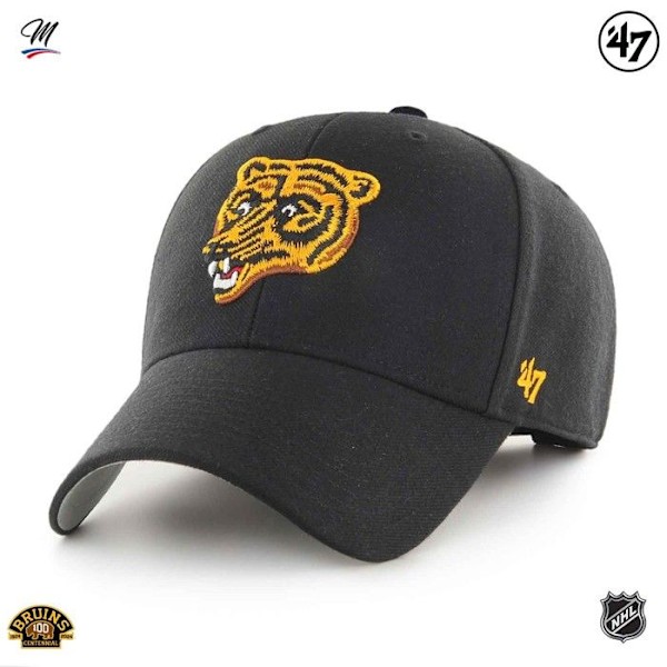 Keps - 47 Brand - BOSTON BRUINS - Svart - 100% bomull - Justerbar storlek bak.