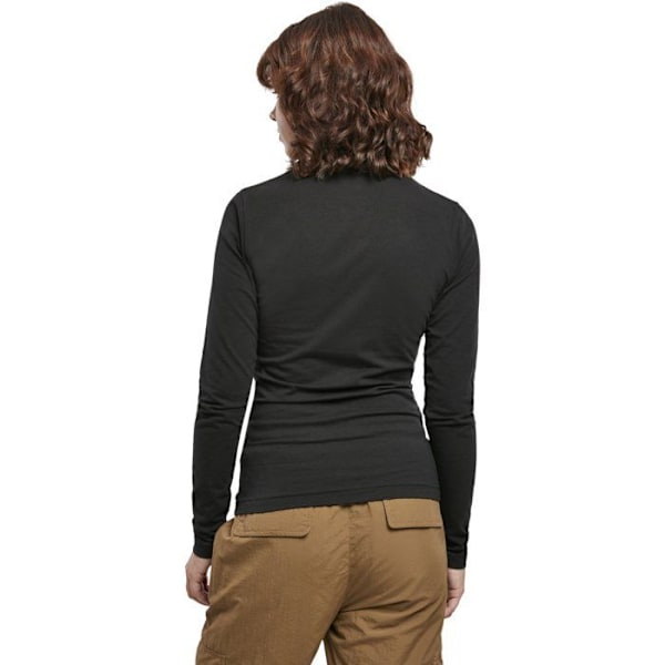 T-shirt med rullekrave - Urban Classics - Langærmet - Sort - Dame - Regular Svart XXXXXL