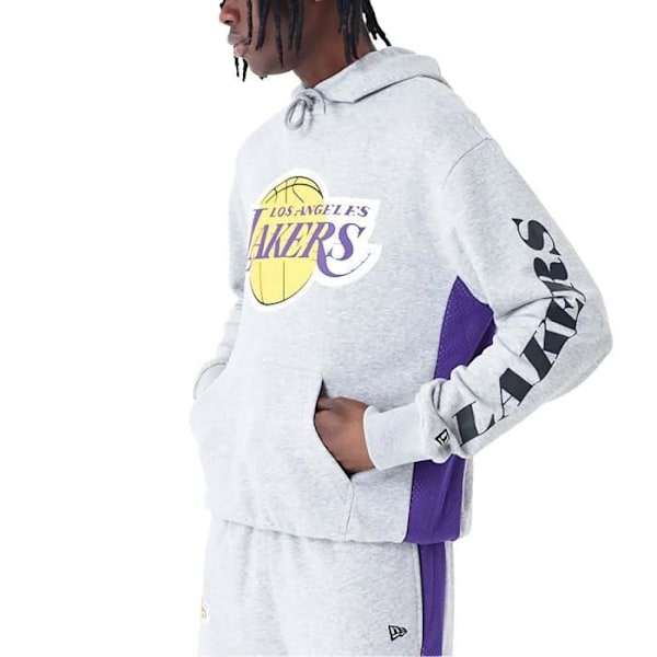 New Era NBA Mesh Panel Os Hoody Loslak Hgrtrp Sweatshirt - Grå - Långa ärmar - Herr Grå jag