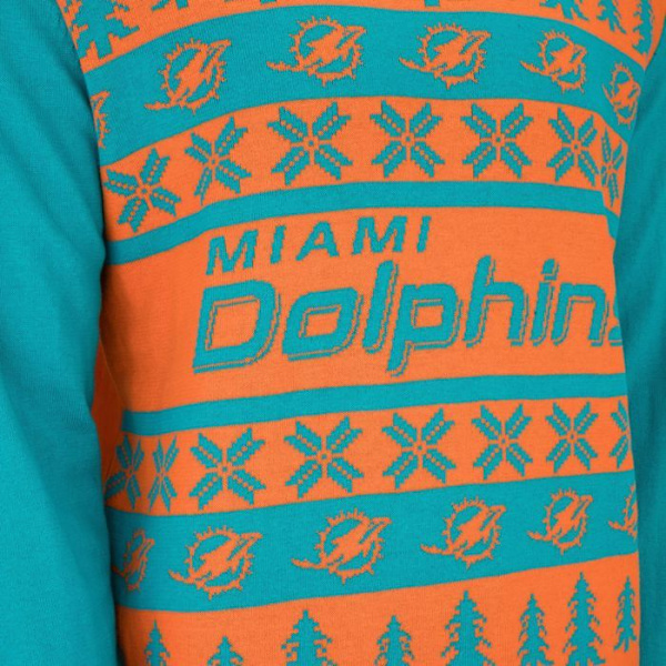 NFL Lags Ugly Sweater XMAS Tröja i stickat Miami Dolphins XL