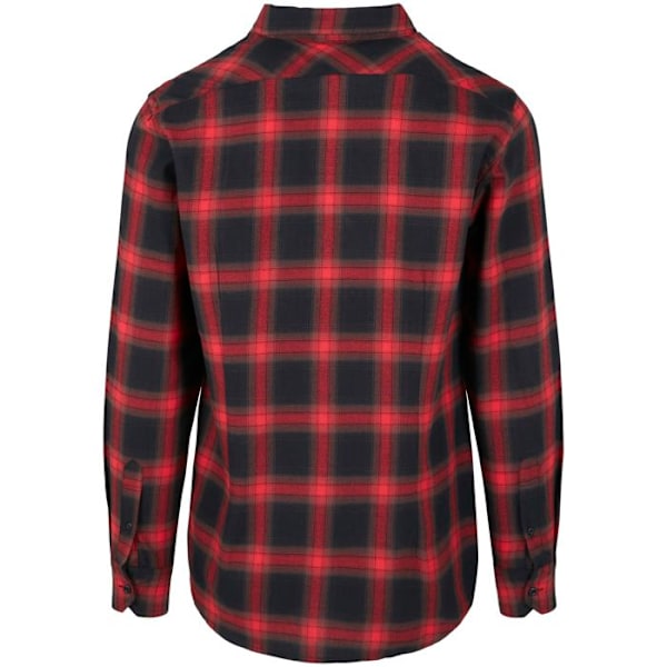 Paita - Urban Classics - Ruudullinen FLANELL - 100% puuvillaa - Klassinen kaulus - Pitkät hihat Svart vit S