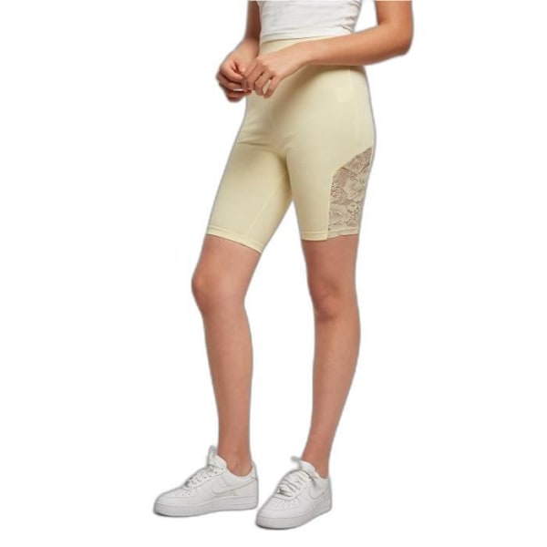 Cuissard cykling til kvinder Urban Classics Lace Inset - gul - høj talje - S Gul S