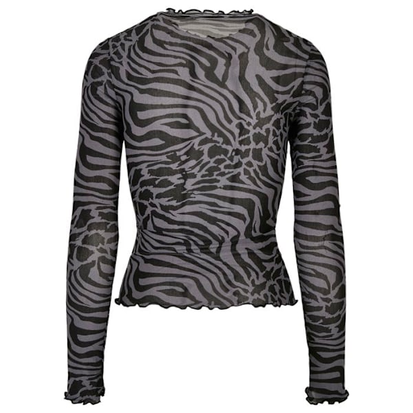 Hög polokrage - Urban Classics - Dam - Långa ärmar - Tryckt överallt - Transparent mesh mörkgrå/svart XXXL