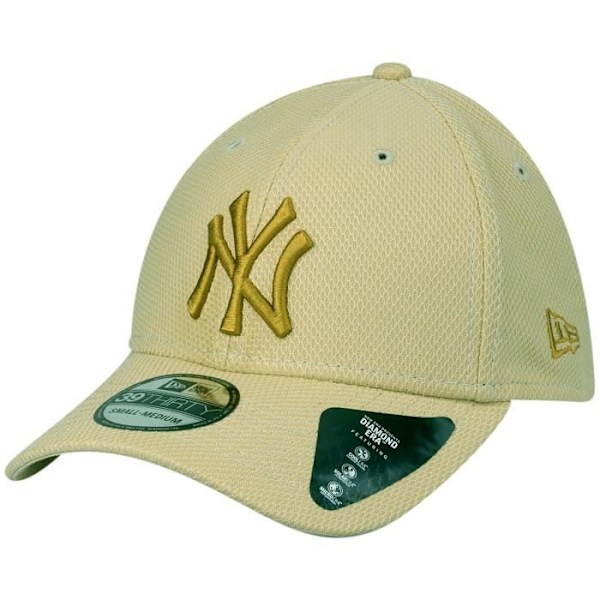 New Era 39Thirty Stretch-Fit Kasket - DIAMOND New York Yankees Guld XS/S