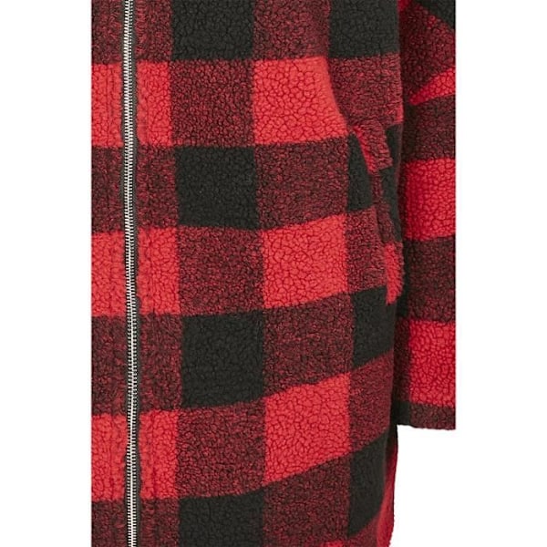 Oversize Sherpa-huppari - URBAN CLASSICS - Naiset röd svart jag