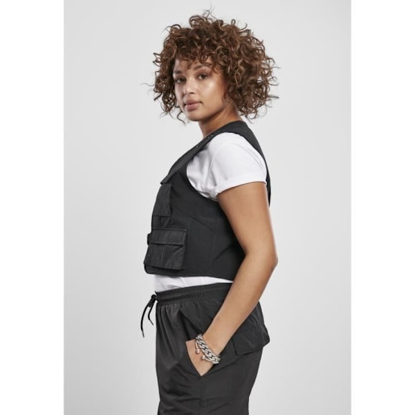 Jakke til kvinder - Urban Classics - Kort Taktisk - Store størrelser - Sort - Voksen Svart XXXXL