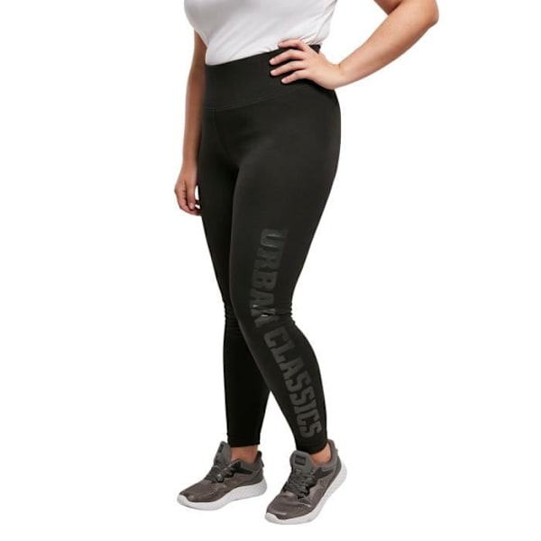 Korkeavyötäröiset leggingsit naisille Urban Classics Svart/svart S