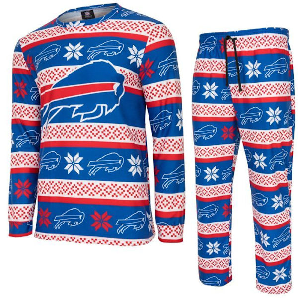 NFL-hold Vinter JULE Pyjamas Sæt skjorte og bukser Buffalo Bills S