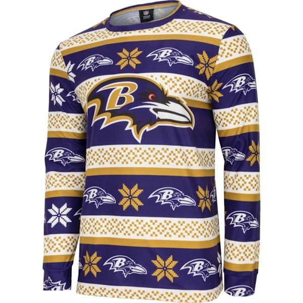 NFL-hold Vinter JULE Pyjamas Sæt skjorte og bukser Baltimore Ravens S