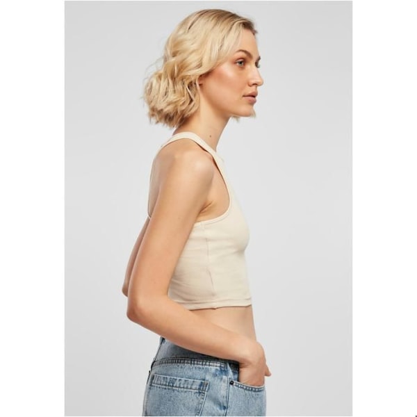 Dameblus - URBAN CLASSICS - Cropped GT - Tætsiddende - Offwhite - Behagelig äggskal XXXXXL