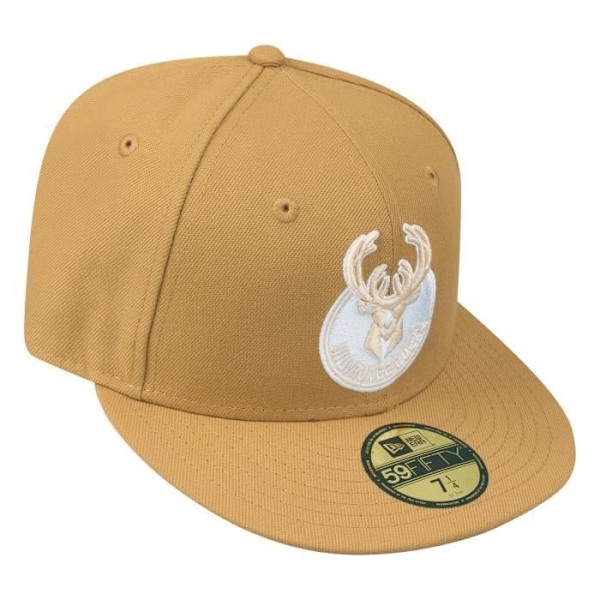 Casquette ajustée New Era 59Fifty - Milwaukee Bucks - Panama Tan - Mand Brun 7