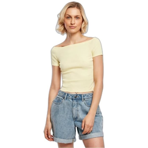 Urban Classics Dam Off Shoulder T-shirt - Gul/Gul - XL gul/gul XL