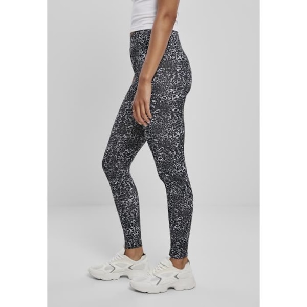 Damleggings - Urban Classics - AOP - Svart/Vit - Stora storlekar Svart vit XXXL