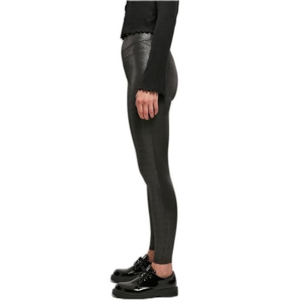 Urban Classics Glamour GT - mustat korkeavyötäröiset leggingsit naisille - 2XL Svart XXL