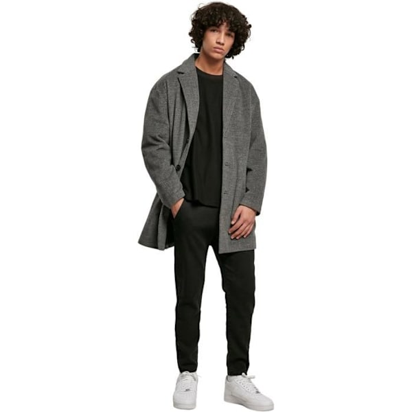 Urban Classics Klassinen Herringbone Manteau mörkgrå XL
