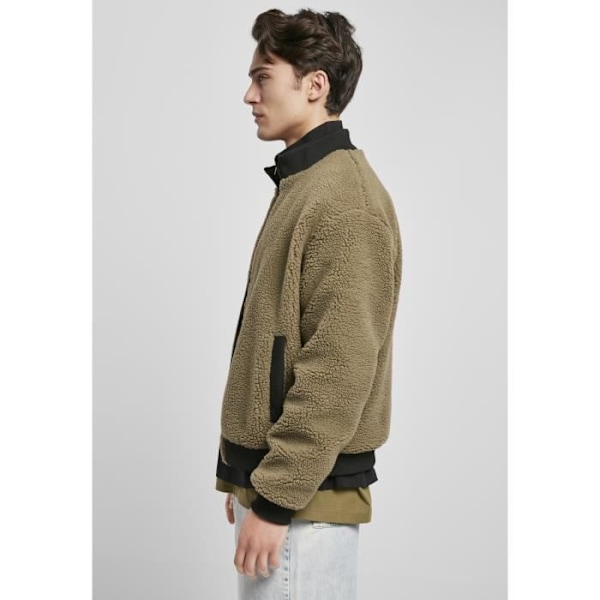 Veste Urban Classics boxy sherpa - olivengrøn Olivgrön XL