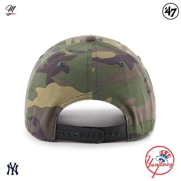 Kasket - 47 Brand - New York Yankees - Justerbar - 100% bomuld - Afslappet trä camo