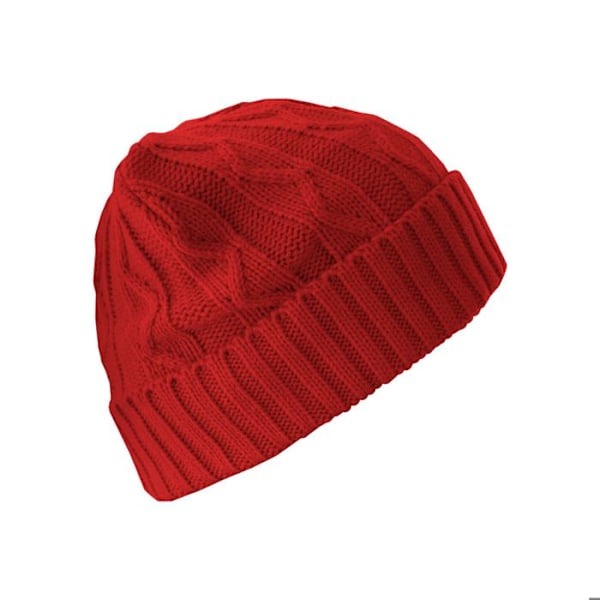 huva - MSTRDS - kabelflik - röd - 100% polyakryl - unisex - höst/vinter Röd Unik storlek