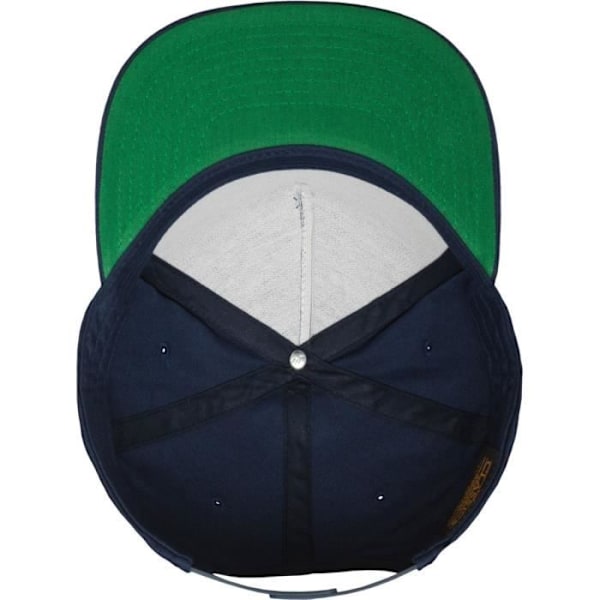 Snapback Kasket 5 Paneler - Flexfit - Marineblå - 100% Bomuld - Unisex - One Size flåde