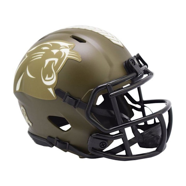 Riddell Speed Mini Hjälm SALUTE Carolina Panthers Oliv