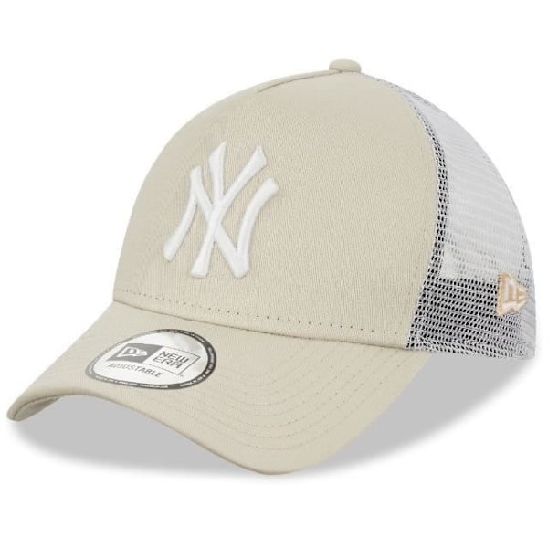 Keps - New Era - Yankees A Frame Trucker - Beige - Bomull - Justerbar beige, greige, vit