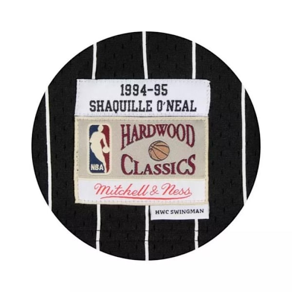 T-Shirt - MITCHELL & NESS - Shaquille O'Neal - 100% Polyester - Tætsiddende Snit - Korte Ærmer Svart M