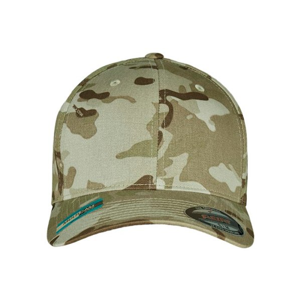 Casquette - Brandit - Multicam Tropical - Bomuld 98% - Buet skygge - Perforerede huller Grön S / M