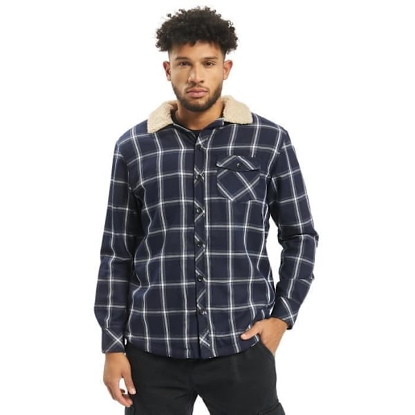 Lett mid-season jakke med Sherpa-foring - URBAN CLASSICS - Herre - Blå - 712438 Blå - 712438 jag