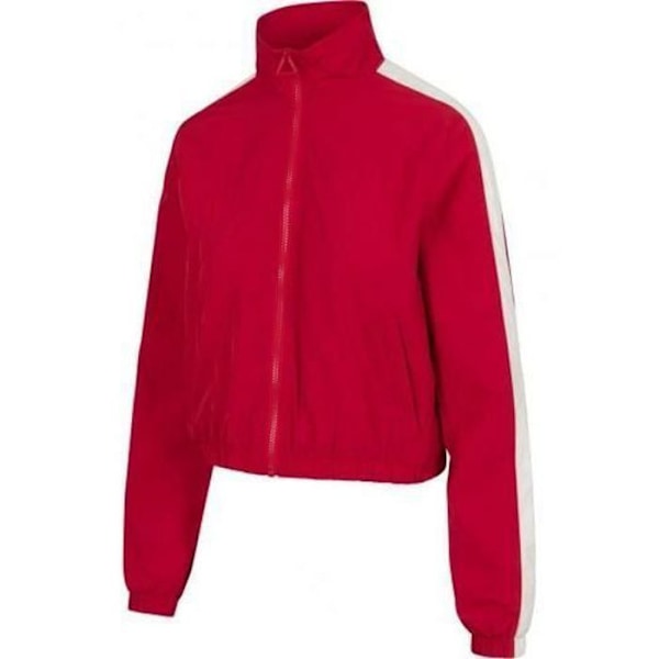 Jakke - Urban Classics - Kort Stribet Crinkle - Rød/Sort - Korte ærmer - Fitness Rød M