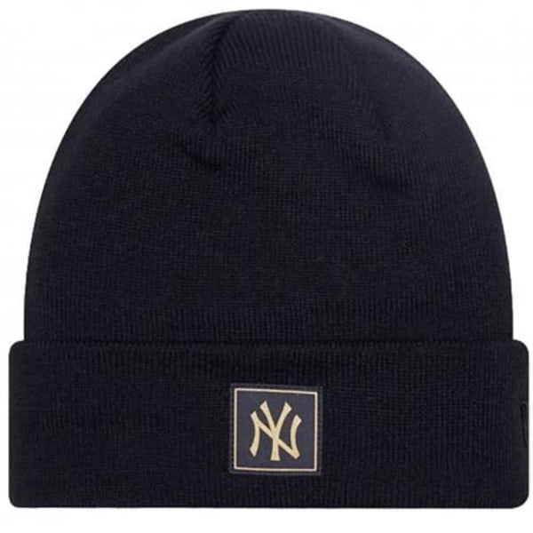Hat - New Era - New York - Black - Elastic - 100% Acrylic Svart