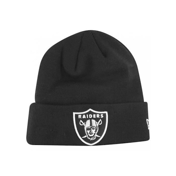 Vinterhat - New Era - Oakland Raiders - Sort - 100% polyakryl - Voksen Svart