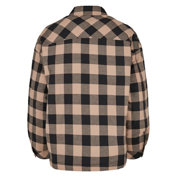 Flanellskjorta - Urban Classics - Vadderad - Rutig mönster - Oversize passform - Vadderad foder svart/taupe S