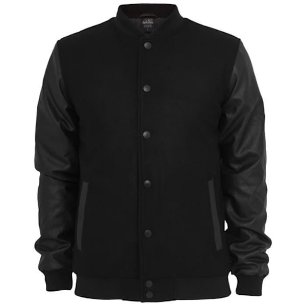 College jakke - Urban Classics - Oldschool - Sort - 50% Viskose - Perfekt pasform - XL