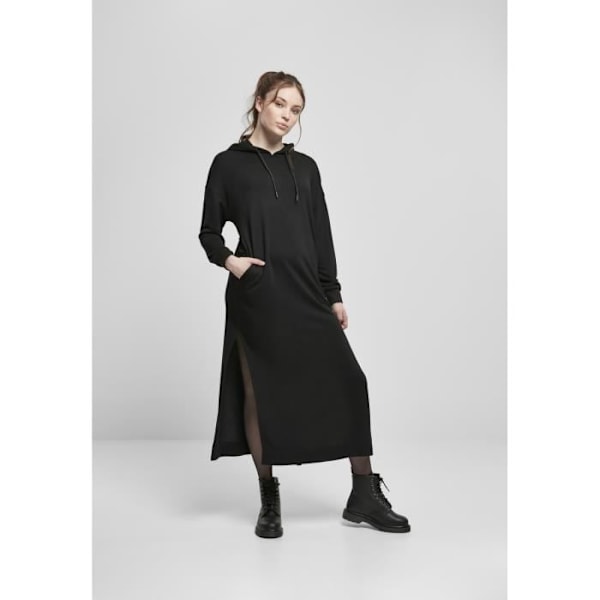 Sweatshirt - Urban Classics - cropped oversized - hög krage - långa ärmar - svart Svart S