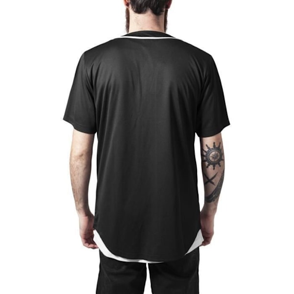 Skjorte - Urban Classics - MESH BASEBALL - Sort - Korte ærmer - 100% polyester Svart S